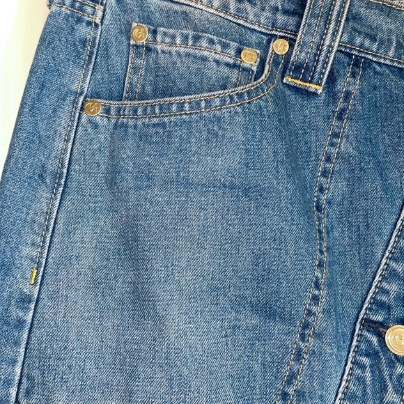 CULT GAIA X GAP Asymmetrical Denim Maxi Skirt Size 28/6 - Picture 6 of 10